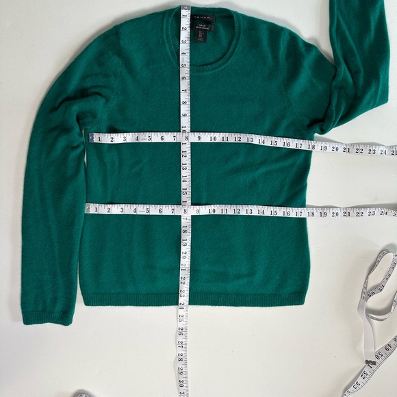 Tahari Teal Crew Neck Sweater - Picture 3 of 6
